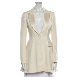 Vintage Christian Dior Ivory Silk Blazer Size US4 FR34